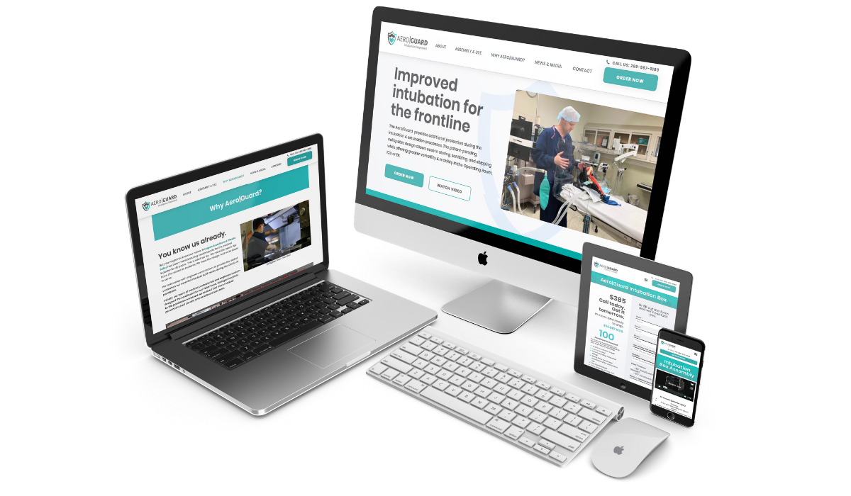 Custom website design for Aero|Guard built by SPARK
